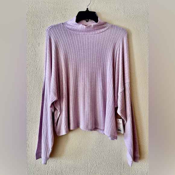 Lucky Brand Cloud Ribbed Mock Neck Top - Picture 4 of 12